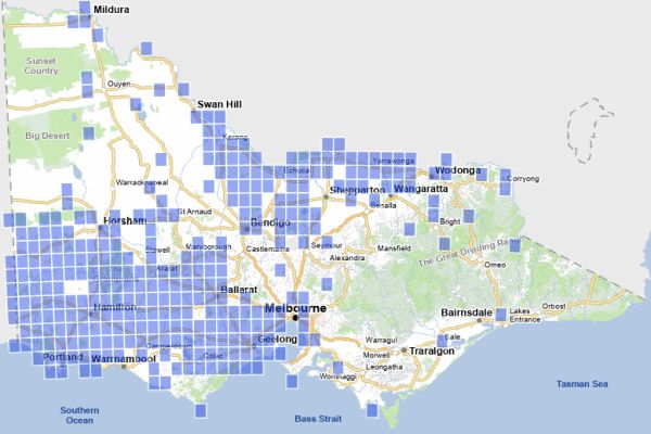 Brolga distribution map 2022